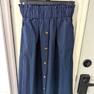 Shein size small paper bag waist skirt, navy